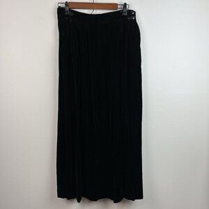 Vintage 90s‎ Christian Dior Separates Black Velvet Midi Skirt Size 12 Designer